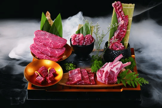 烤肉摆盘技巧：瀑布式摆盘